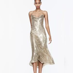 ZARA MESH SLIP DRESS